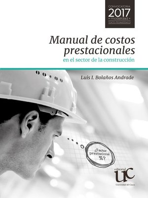 cover image of Manual de costos prestacionales en el sector de la construcción